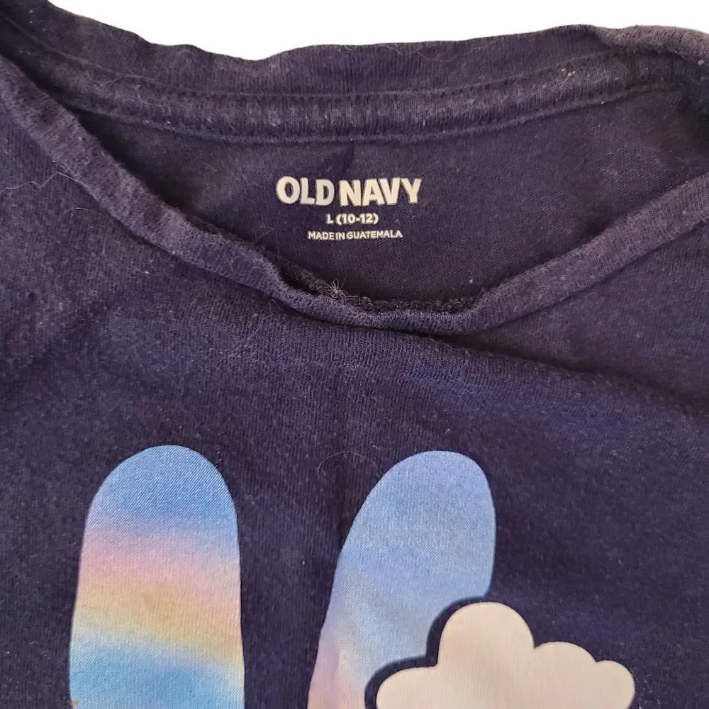 NY Laundry & Old Navy Shorts & Tee Matched‎ Set Peace & Love Ombre sz 10-12